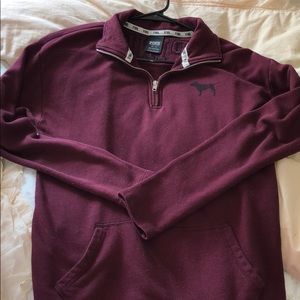 PINK 1/2 Zip Sweatshirt - Maroon